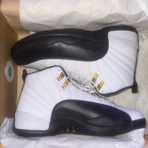 Jordan Black and White Sneakers with Gold Accents